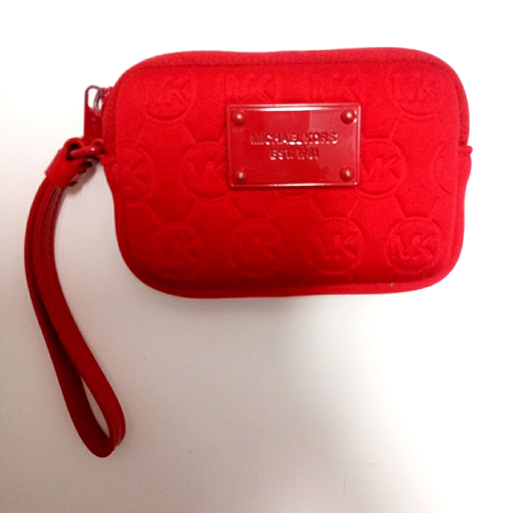 Michael Kors Leather handle Red camara case